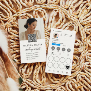 Instagram Light Theme QR Code Loyalty Punch Card