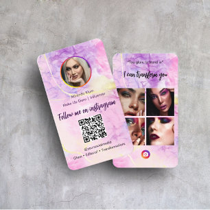 Instagram Make Up Stylist Social Media Influencer Business Card