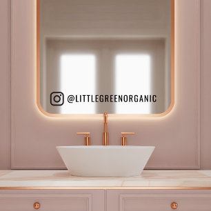 Instagram Mirror Decal   Your Instagram Name Cling