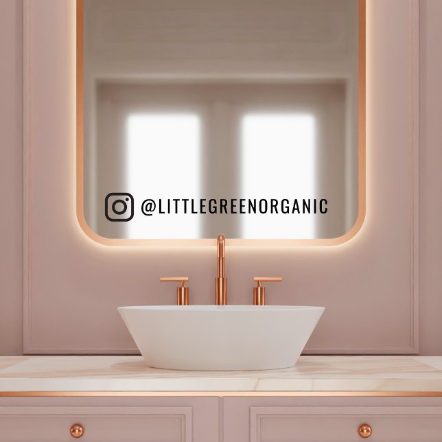 Instagram Mirror Decal | Your Instagram Name Cling (Creator Uploaded)