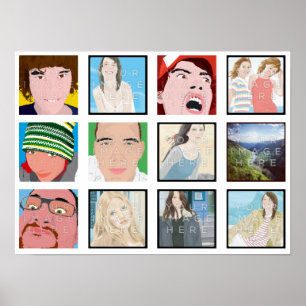 Instagram Mosaic Photo Personalised Poster Print