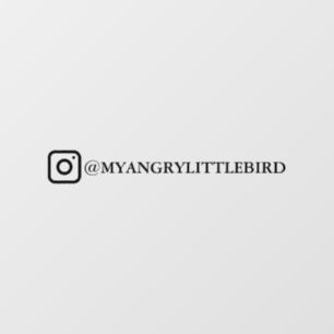 Instagram Name Mirror Decal Window Cling