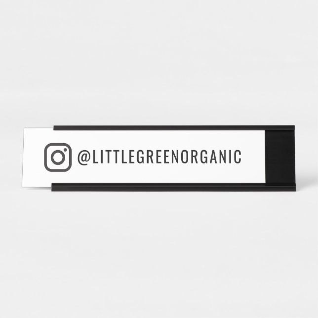 Instagram Name Plate | Your Insta Name Desk Sign (Front)