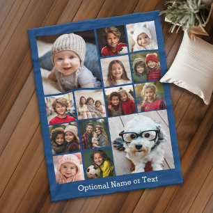Instagram Photo Collage - 14 photos Royal Fleece Blanket