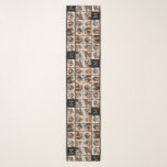 Instagram Photo Collage Custom Monogram Black Scarf<br><div class="desc">Use up to 11 square or selfie phone photos to create a unique and personal gift.  If you need to adjust the pictures,  click on the customise tool to make changes.</div>