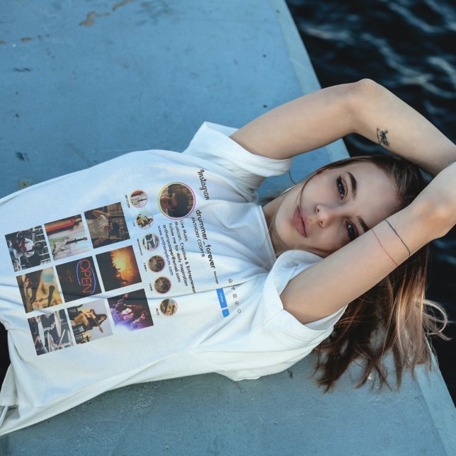 Instagram photo collage photo grid promotion T-Shirt (Creator Uploaded)