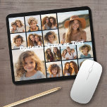 Instagram Photo Collage - Up to 14 photos black Mouse Pad<br><div class="desc">A design with a colorful background. Use up to fourteen square photos to create a unique and personal gift. If you need to adjust the pictures,  click on the customize tool to make changes.</div>