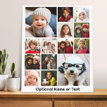 Instagram Photo Collage - Up to 14 photos Pink Canvas Print<br><div class="desc">A design with a colourful background. Use up to fourteen square photos to create a unique and personal gift. If you need to adjust the pictures,  click on the customise tool to make changes.</div>