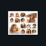 Instagram Photo Collage - Up to 14 photos White Canvas Print<br><div class="desc">A design with a white background. Use up to fourteen square photos to create a unique and personal gift. If you need to adjust the pictures,  click on the customise tool to make changes.</div>