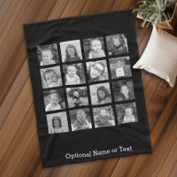 Instagram Photo Collage - Up to 16 photos Black