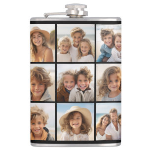 Instagram Photo Collage with 9 photos Hip Flask
