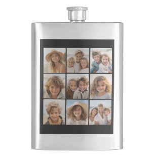 Instagram Photo Collage with 9 photos Hip Flask