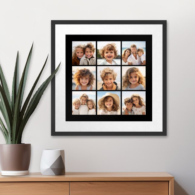 Instagram Photo Collage with 9 photos Poster (Custom Poster with 9 Photos)