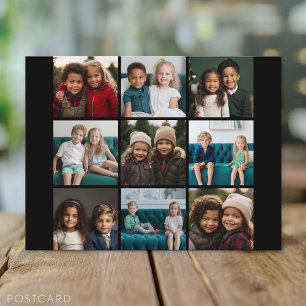 Instagram Photo Collage with 9 square photos Postcard