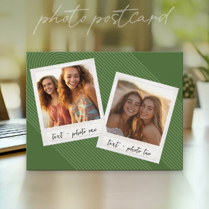 Instagram Photo Collage with Arch Stripes Postcard