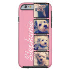 Instagram Photo Display - 4 photos pink name