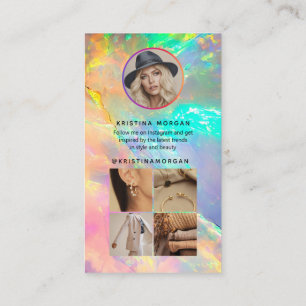 Instagram Photo Grid Follow Profile Opal Business Card