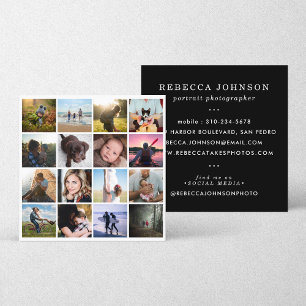Instagram Photo Grid Lifestyle Photography Square Business Card