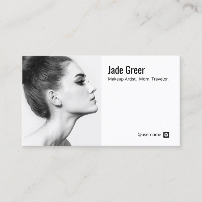 Instagram Photo Image Profile Business Card (Front)