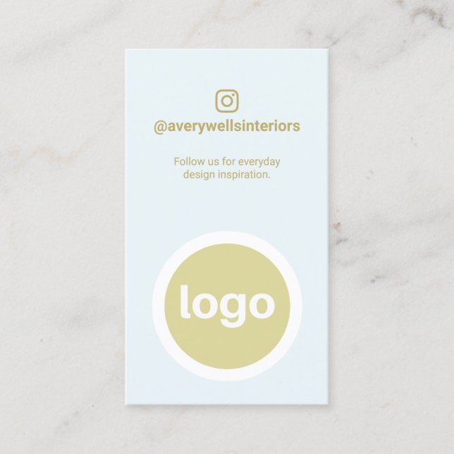 Instagram Photo Social Media Marketing Logo Busine Business Card (Front)