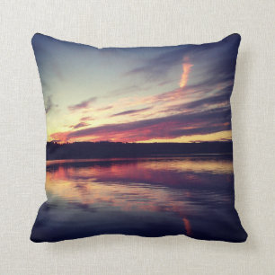 Instagram Pillow: Sunset on a Lake Cushion
