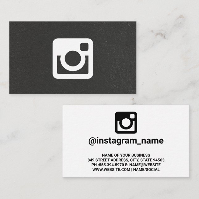 Instagram Promotional Logo Business Card (Front/Back)