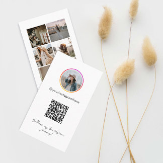Instagram QR Code 7 Photo Social Media Business Card