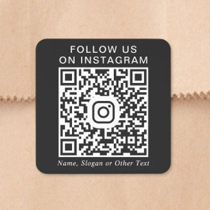 Instagram QR Code Black Stickers Roll