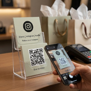 Instagram QR Code Business Card Personalised