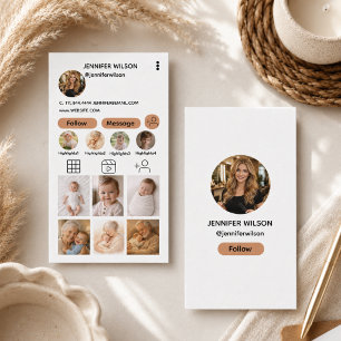 Instagram QR Code Business   Follow Me Photo Grid Card