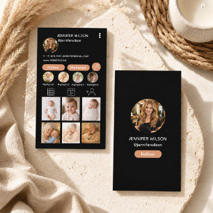 Instagram QR Code Business Follow Me Photo Grid Card