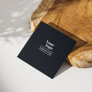 Instagram Qr Code Modern Bold Social Media Black Square Business Card