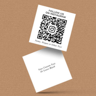 Instagram QR Code Promotional Square Business Card