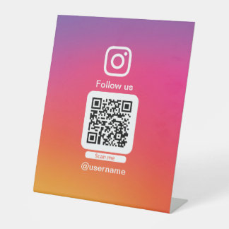 Instagram QR display Pedestal Sign