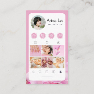 Instagram Social Media Profile Photo Grid Business Card