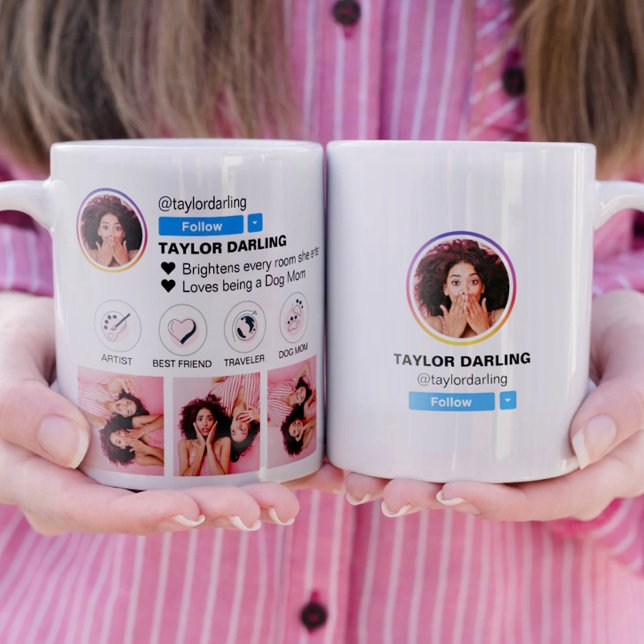 Instagram Social Media Profile Photo Grid Coffee Mug (Creator Uploaded)