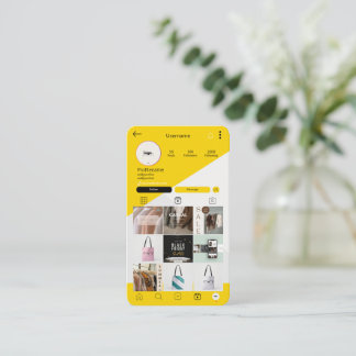 Instagram Social Media QR Code Business Cards