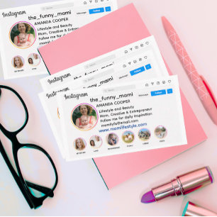 Instagram style business card