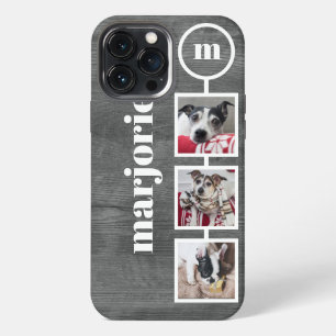Instagram Style Photos on Grey Wood Image Case-Mat iPhone 13 Pro Max Case