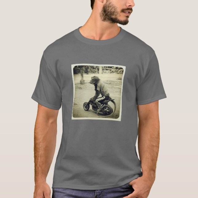 Instagram T-shirt Monkey on a bike (Front)