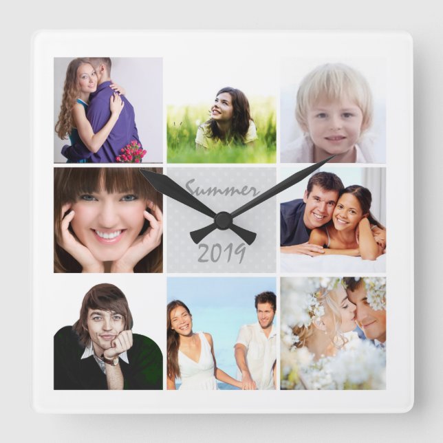 Instagram Wall Clock Family or Couple's Photos (Front)