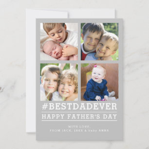 Instagrammed 4 Photo Father's Day Card
