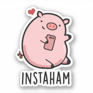 Instaham Funny Social Media Pig Pun