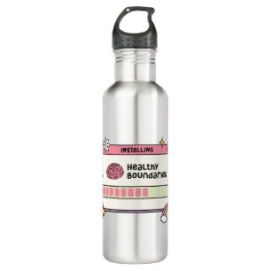 Installing Healthy Boundaries Self Care Quote 710 Ml Water Bottle