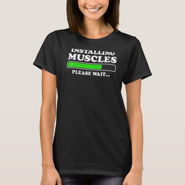 Installing Muscles Loading Please Wait Men  Gym Fi T-Shirt (Front)