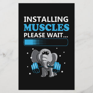 Installing muscles please wait elephant Gym Stationery