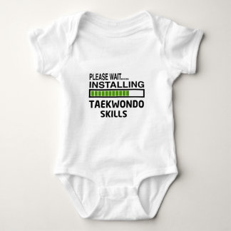 Installing Taekwondo Skills Baby Bodysuit