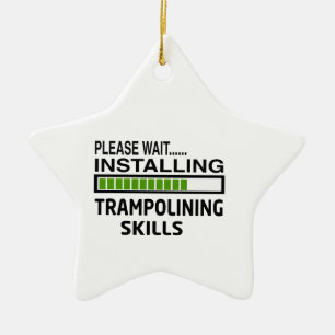 Installing Trampolining Skills Ceramic Tree Decoration