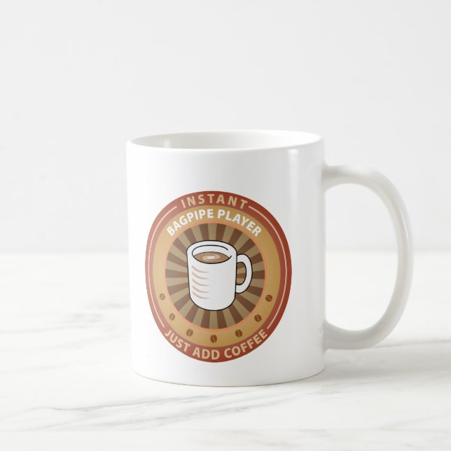 Instant Bagpipe Player Coffee Mug (Right)