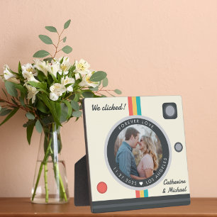 Instant Camera Couple Photo Unique Anniversary  Plaque